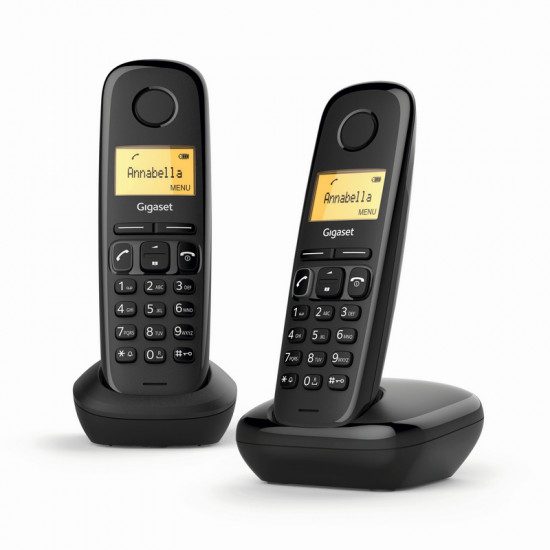 WIRELESS LANDLINE TELEPHONE GIGASET A170 DUO BLACK